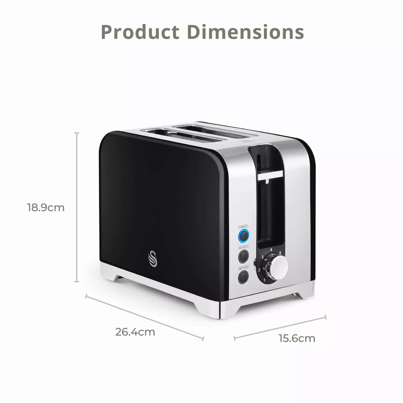 2 Slice Toaster Stainless Steel Swan Solace 2-Slice Toaster - Stainless ...