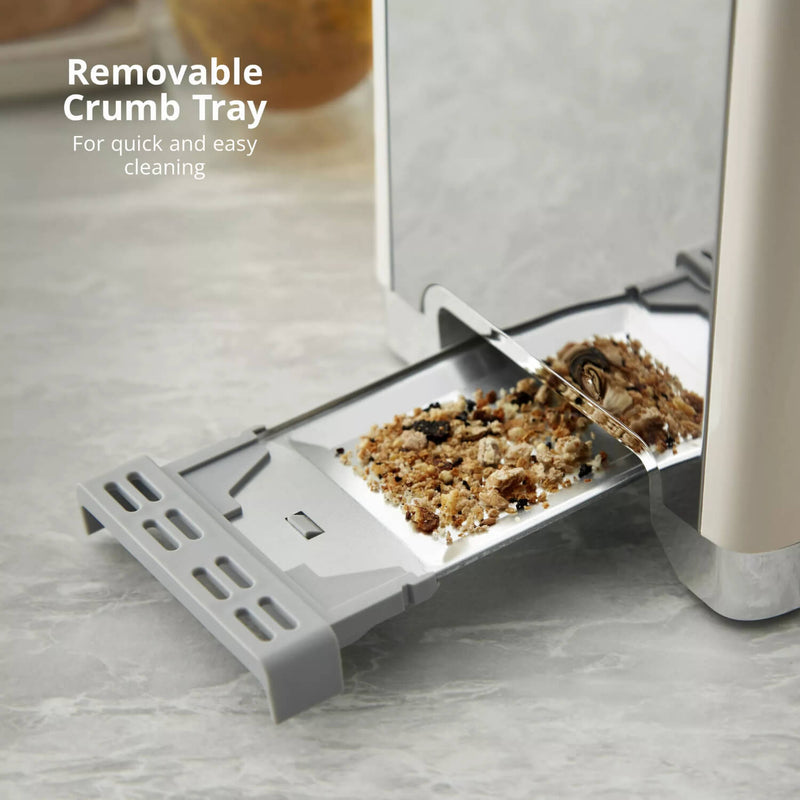 Swan Solace 2-Slice Stainless Steel Toaster - Gloss Cream