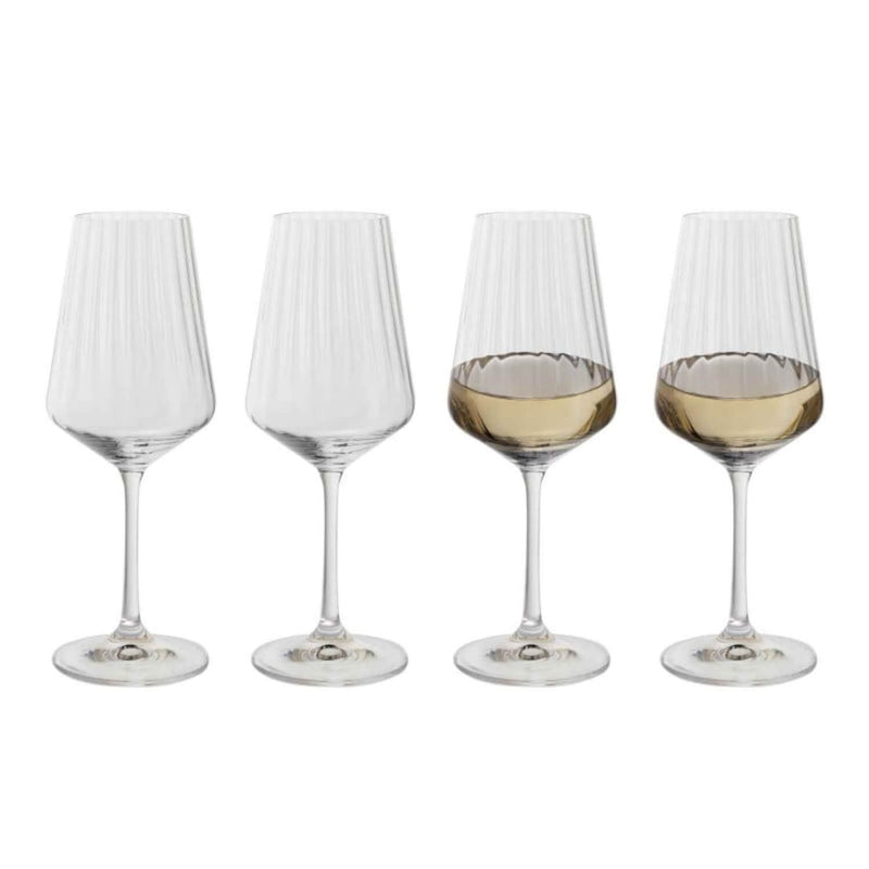 Dartington Cheers Optic White Wine Glasses - Set Of 4
