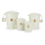Scruffs Cantina 4 Litre Steel Pet Food Storage Canister & Scoop - Cream