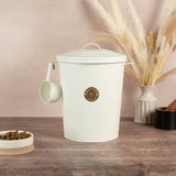 Scruffs Cantina 12 Litre Steel Pet Food Storage Canister & Scoop - Cream