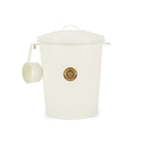Scruffs Cantina 12 Litre Steel Pet Food Storage Canister & Scoop - Cream