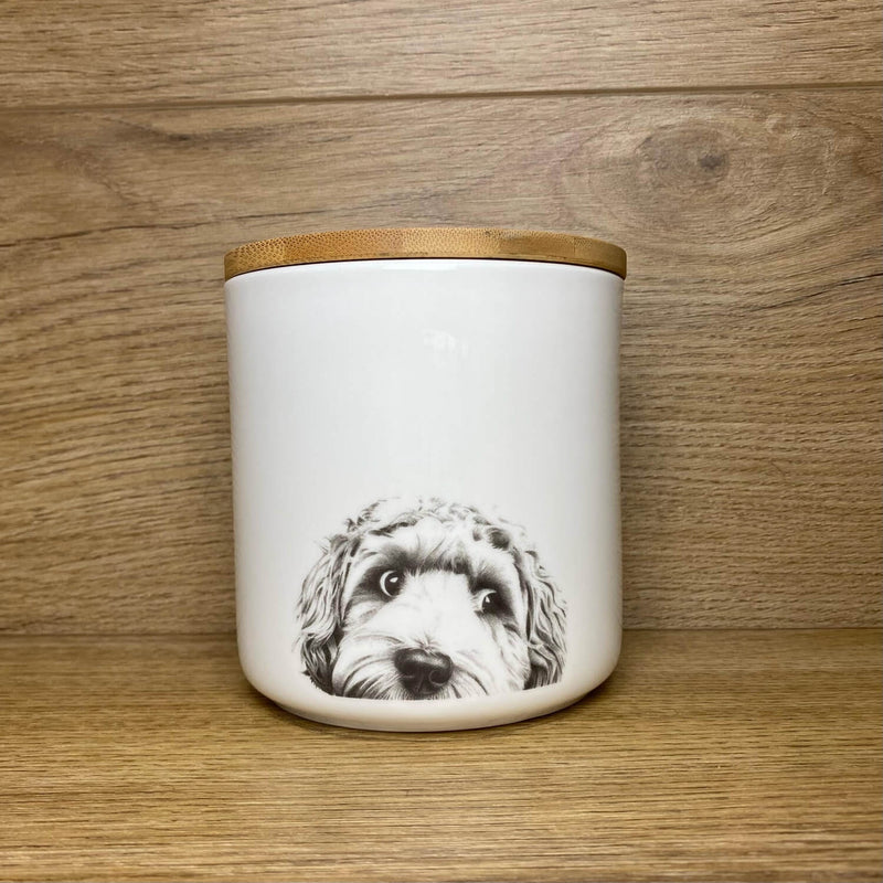 Katherine Sheard Fine China Storage Jar - Dino Cockapoo