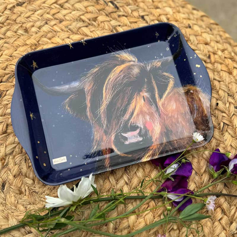 Alex Clark Melamine Small Tray - Highland Cow