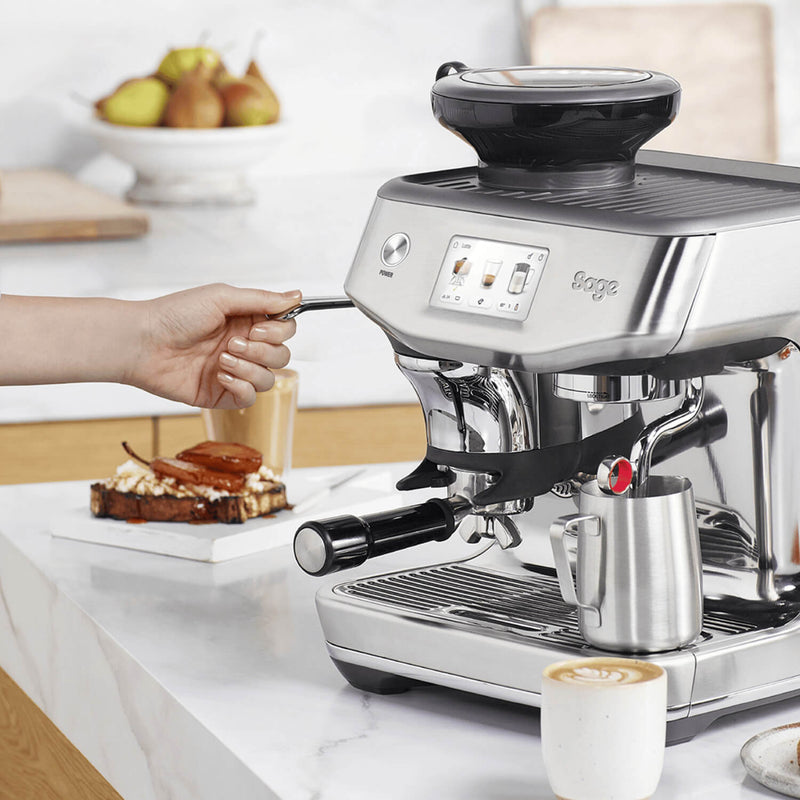 Sage Appliances SES882BSS Barista Touch Impress Bean To Cup Espresso Coffee Machine with Cold Brew - Brushed Stainless Steel