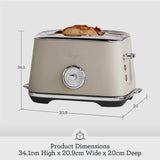 Sage Appliances STA735ALM Toast Select Luxe 2-Slice Toaster - Almond Nougat