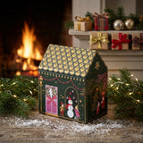Sara Miller Christmas Small House Tin - Winter Rooftops Evergreen