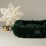 Scruffs Festive Fur 75cm x 60cm Box Bed - Green