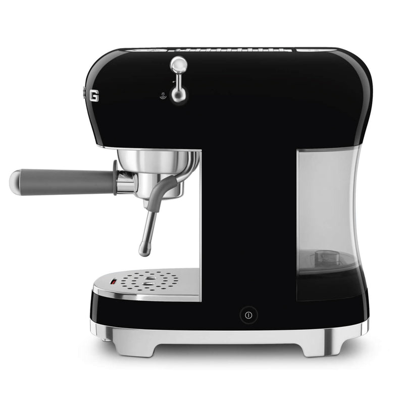 Smeg 50's Style Retro ECF02 Espresso Coffee Machine & CGF11 Coffee Grinder - Black