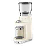 Smeg 50's Style Retro ECF02 Espresso Coffee Machine & CGF11 Coffee Grinder - Cream