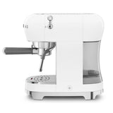 Smeg 50's Style Retro ECF02 Espresso Coffee Machine & CGF11 Coffee Grinder - White