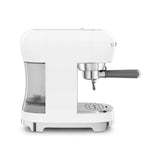 Smeg 50's Style Retro ECF02 Espresso Coffee Machine & CGF11 Coffee Grinder - White