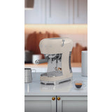 Smeg 50's Style Retro ECF02 Espresso Coffee Machine & CGF11 Coffee Grinder - White