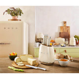 Smeg 50's Style Retro KBSF02 7-Piece Knife Block Set - Cream
