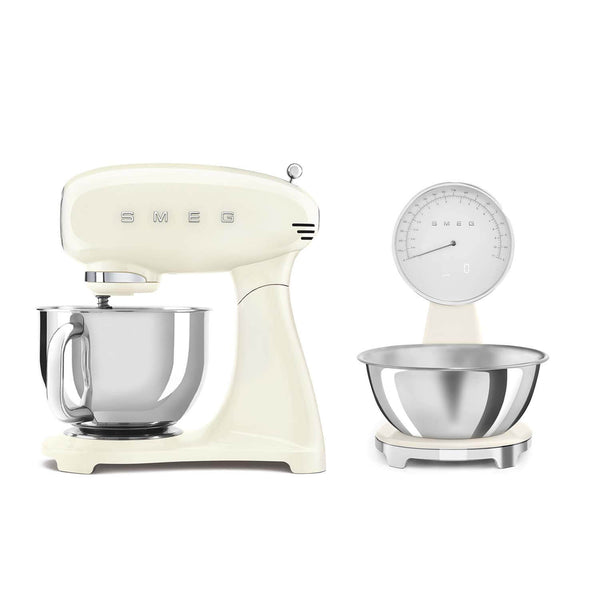 Free KSF01 Scales with Smeg 50's Style Retro SMF03 Stand Mixer - Cream