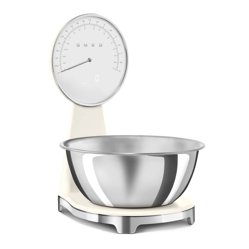 Free KSF01 Scales with Smeg 50's Style Retro SMF03 Stand Mixer - Cream