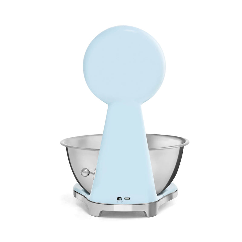 Smeg 50's Style Retro SMF03 Stand Mixer & KSF01 Retro Scales - Pastel Blue