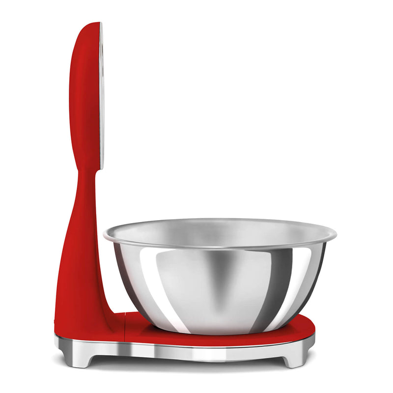Smeg 50's Style Retro SMF03 Stand Mixer & KSF01 Retro Scales - Red