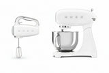 Smeg 50's Style Retro SMF05WHUK Stand Mixer With Free HMF01 Hand Mixer - White