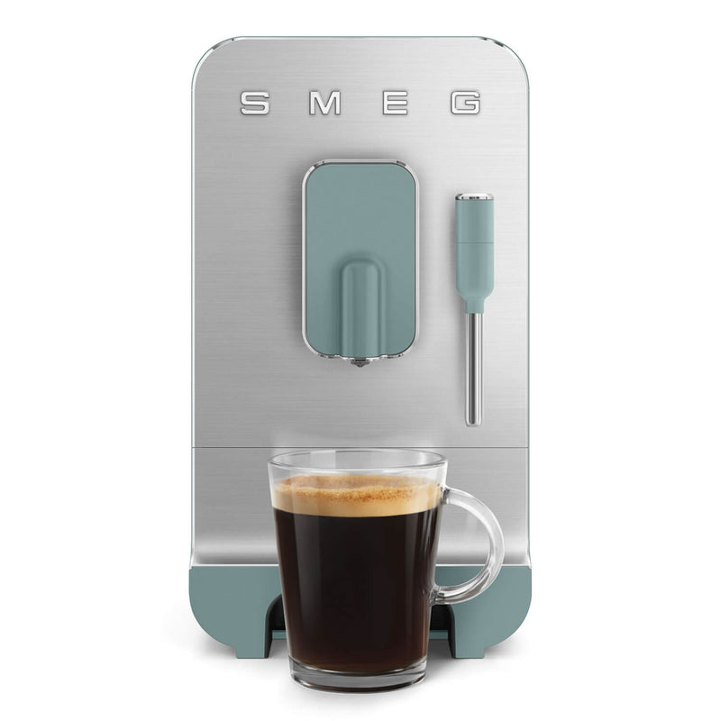 Smeg BCC12EGMUK Bean To Cup Coffee Machine with Steam Wand - Matte Emerald Green
