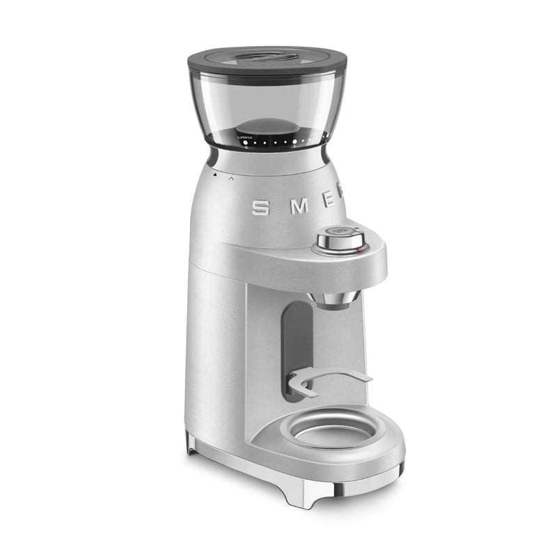 Smeg CGF02SSUK 50's Style Retro Mini Pro Coffee Grinder - Stainless Steel