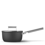 Smeg Cookware 20cm Non-Stick Ceramic Coated Saucepan - Matte Black