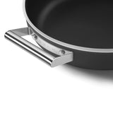 Smeg Cookware 28cm Non-Stick Ceramic Coated Shallow Casserole - Matte Black