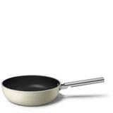 Smeg Cookware 30cm Non-Stick Ceramic Coated Wok - Cream