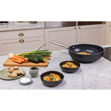 Smeg Cookware 30cm Non-Stick Ceramic Coated Wok - Matte Black