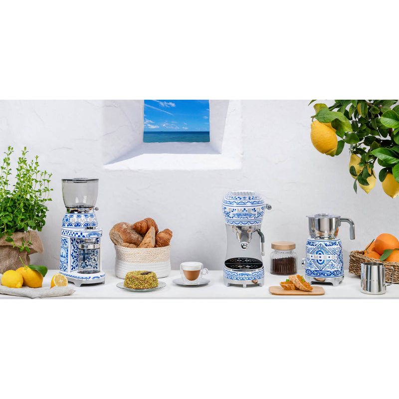 Smeg Dolce & Gabbana Espresso Coffee Machine - Blu Mediterraneo