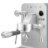 Smeg EMC02 Mini Pro Espresso Coffee Machine & CGF02 Stainless Steel Coffee Grinder - Matte Emerald Green