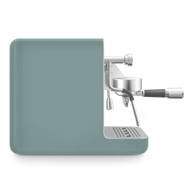 Smeg EMC02 Mini Pro Espresso Coffee Machine & CGF02 Stainless Steel Coffee Grinder - Matte Emerald Green