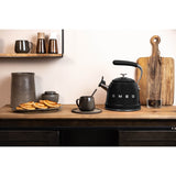 Smeg 50's Retro Style WKF01 Whistling Stove Top Kettle - Black