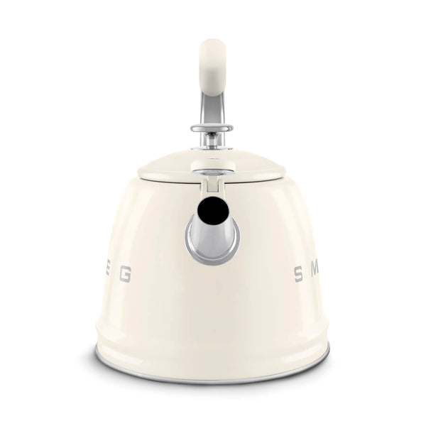 Smeg 50's Retro Style WKF01 Whistling Stove Top Kettle - Cream
