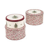 Spode Christmas Tree Yuletide Set of 3 Round Cake Tins