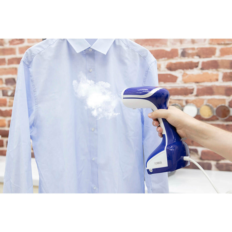 Tower T22014 CeraGlide 1000W Garment Steamer - Blue