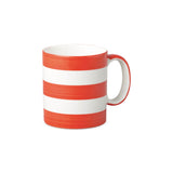 W.M Bartleet & Sons 1 Pint Porcelain Stripe Mug - Poppy Red