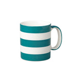 W.M Bartleet & Sons 1 Pint Porcelain Stripe Mug - Teal