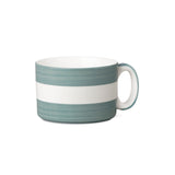W.M Bartleet & Sons 0.8 Pint Wide Porcelain Stripe Mug - Ocean Grey