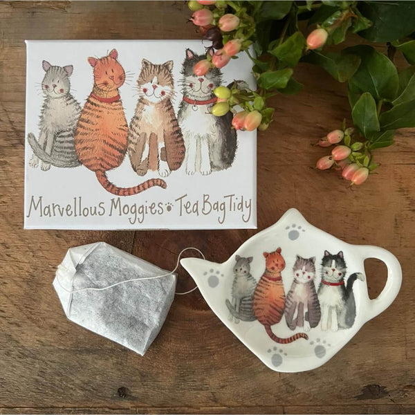 Alex Clark Teabag Tidy - Marvellous Moggies