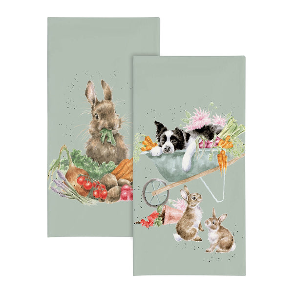 Wrendale Designs Pocket Tissues - 'Sleeping On The Job' Border Collie & Rabbit