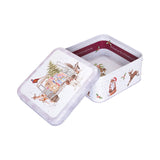 Wrendale Designs by Hannah Dale 16.7cm Square Christmas Tin - Winter Woodland