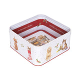 Wrendale Designs by Hannah Dale 16.7cm Square Christmas Tin - Country Kitchen