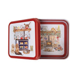 Wrendale Designs by Hannah Dale 16.7cm Square Christmas Tin - Country Kitchen