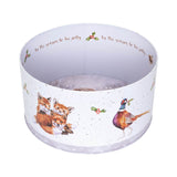 Wrendale Designs by Hannah Dale 22cm Round Christmas Tin - Winter Woodland