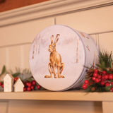 Wrendale Designs by Hannah Dale 22cm Round Christmas Tin - Winter Woodland