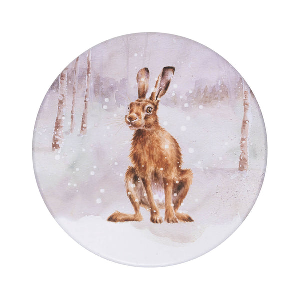 Wrendale Designs by Hannah Dale 22cm Round Christmas Tin - Winter Woodland