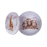 Wrendale Designs by Hannah Dale 22cm Round Christmas Tin - Winter Woodland
