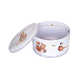 Wrendale Designs by Hannah Dale 22cm Round Christmas Tin - Winter Woodland