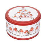 Wrendale Designs by Hannah Dale 22cm Round Christmas Tin - Rockin' Robins